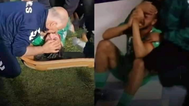 صورة وفاة سفيان لوكار لاعب مولودية سعيدة