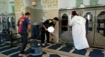 صورة حملة تطوعية لتنظيف مسجد نعيم ببلوغين