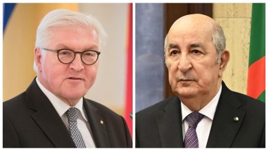 صورة اتصال استراتيجي بين الرئيسين الجزائري والألماني حول أزمات العالم