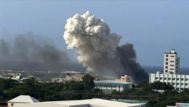 صورة تحطم مروحية عسكرية في مقديشو
